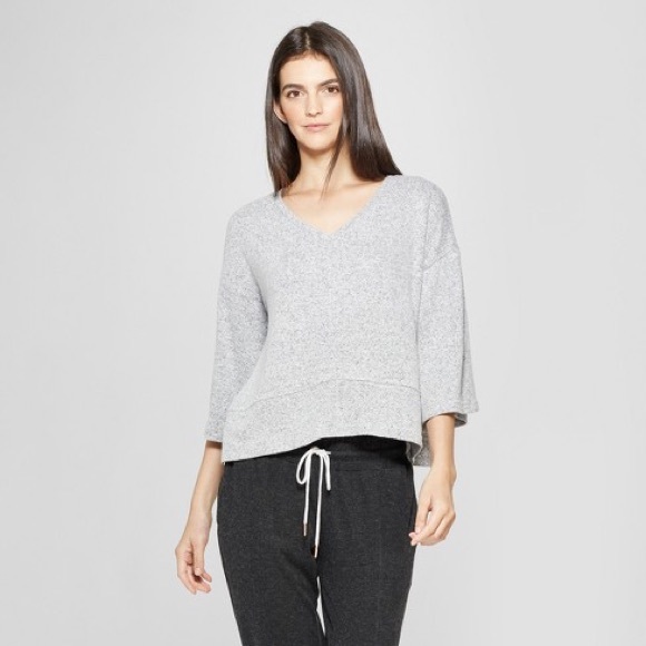 Gilligan & O'Malley Tops - Light Pink V Neck Tunic